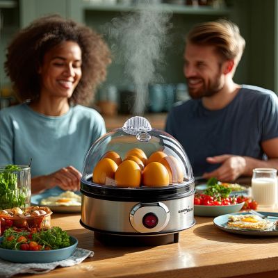 9. GREENBLUE AUTOMATIC EGG COOKER, 400W, UP TO 7 EGGS, MEASURING CUP, 220-240V~, 50 HZ GB572