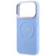 6. Guess Saffiano Peony & Ring MagSafe case for iPhone 17 Pro Max / 18 Pro Max - light blue