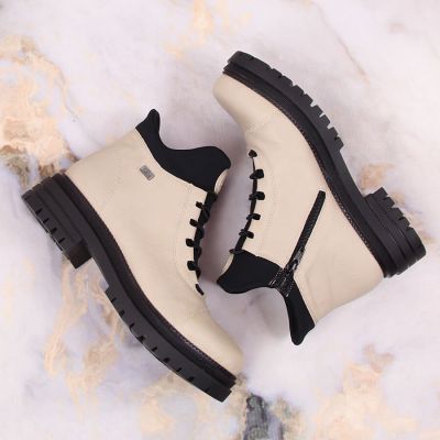 22. Waterproof, Comfortable Beige Women’s Insulated Ankle Boots Rieker Y3163-60