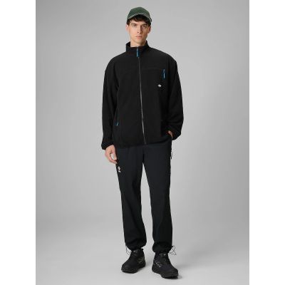 5. Men's relaxed fleece with stand-up collar 4F 4FRSS26TFLEM502-20S