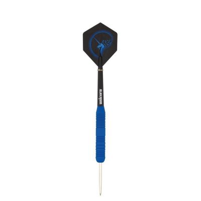 4. Steel tip darts Unicorn Core Plus - Blue Rubberised Brass 21g:8650|23g:8651|25g:8652
