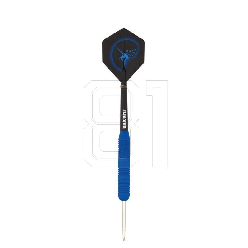 4. Darts steel tip Unicorn Core Plus - Blue Rubberised Brass 21g: 8650 | 23g: 8651 | 25g: 8652