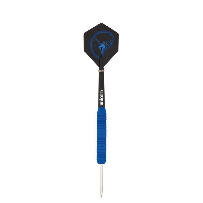 4. Steel tip darts Unicorn Core Plus - Blue Rubberised Brass 21g:8650|23g:8651|25g:8652
