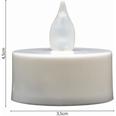 20. SET OF 2 TEA LIGHT LED TIMER CANDLES WHITE