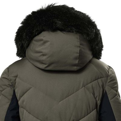 5. Killtec KSW 102 women's ski jacket, quilted, with a detachable hood, brown (42039/311)