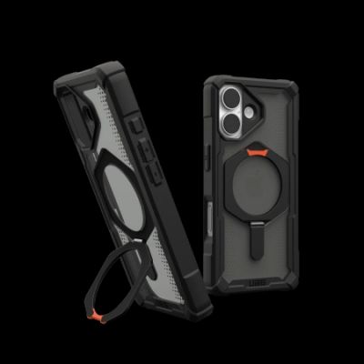 UAG Plasma XTE MagSafe case for iPhone 17 - black and orange