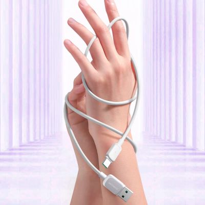 5. Joyroom Multi-Color Series A14 USB-A / USB-C 3A Cable 1.2m - White