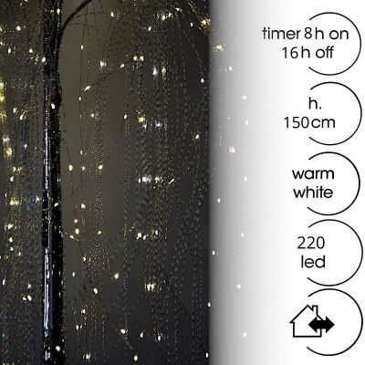 3. DECORATIVE CHRISTMAS WILLOW TREE 220 LEDS HEIGHT: 150CM
