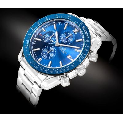 2. Men's Watch Giewont Chronograph Sapphire Silver Blue GW8720-B3