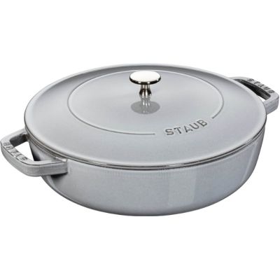 4. STAUB 40511-470-0 Deep Frying Pan with Lid - Graphite 28 cm