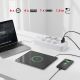 8. MACLEAN POWER STRIP, EXTENSION CORD 6 OUTLETS + 4XUSB, 110-240V AC 50/60HZ, 2.1A MAX 2500W, 1.5M, WHITE MCE389W