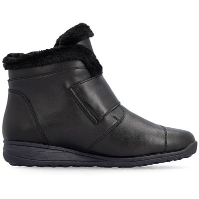 2. Rieker 47268-00 Waterproof Insulated Leather Women's Boots, Black
