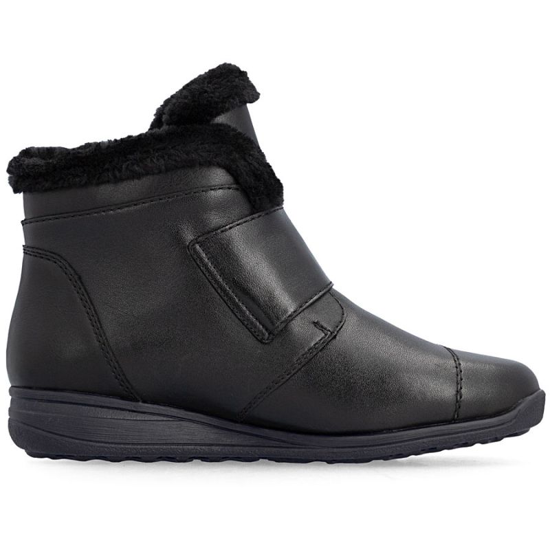 2. Rieker 47268-00 Waterproof Insulated Leather Women's Boots, Black