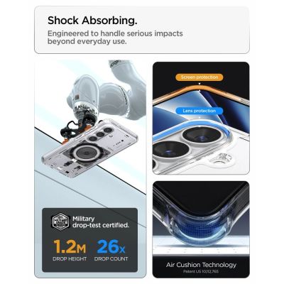 11. Spigen Ultra Hybrid Mag MagSafe Case for Samsung Galaxy S26 Neo One - Transparent