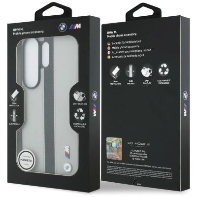 8. BMW Perforated Stripe Logo MagSafe Case for Samsung Galaxy S26 Ultra - Gray