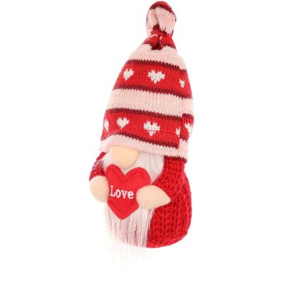 3. Gnome with a Love Heart 19cm Valentine's Day Decoration