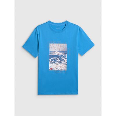5. Men's regular printed T-shirt 4F 4F 4FWSS26TTSHM2783-33S