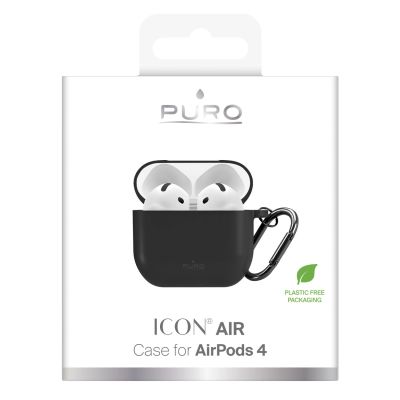 6. Puro Icon Case for AirPods 4 - Black