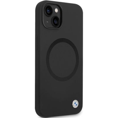 4. BMW BMHMP14SSILBK2 case for iPhone 14 - black Signature Liquid Silicone MagSafe