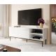 2. ABETO TV cabinet on a black steel frame 150x42x60 white/white gloss