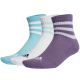 2. Adidas 3-Stripes Cushioned Sportswear Mid-Cut Socks 3P IJ8263