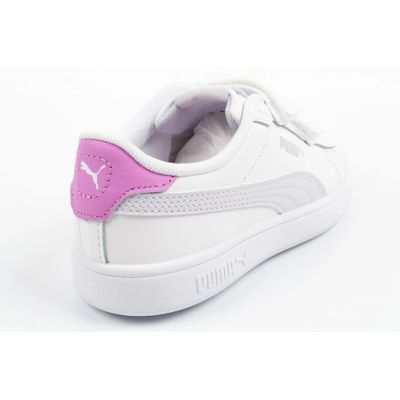 4. Puma Smash 3.0 children's sports shoes sneakers white leather fashionable