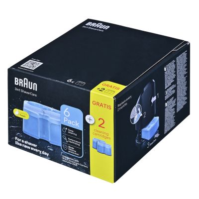 5. Cleaning cartridges for shavers, 8-pack CCR6+2 BRAUN