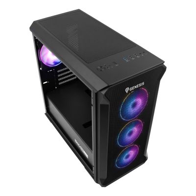 53. NATEC Genesis Irid 503 ARGB NPC-1559 Case (Micro ATX. Mini ITX; Black)