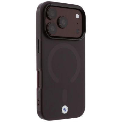 4. BMW Sign Frosted IML & Metal Logo MagSafe Case for iPhone 18 Pro Max / 17 Pro Max - Burgundy