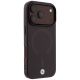 4. BMW Sign Frosted IML & Metal Logo MagSafe Case for iPhone 18 Pro Max / 17 Pro Max - Burgundy
