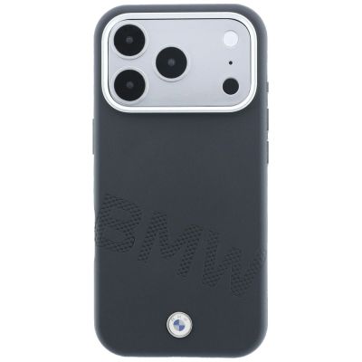 3. BMW Sign Inclined Deboss Letters MagSafe Case for iPhone 17 Pro Max / 18 Pro Max - Gray