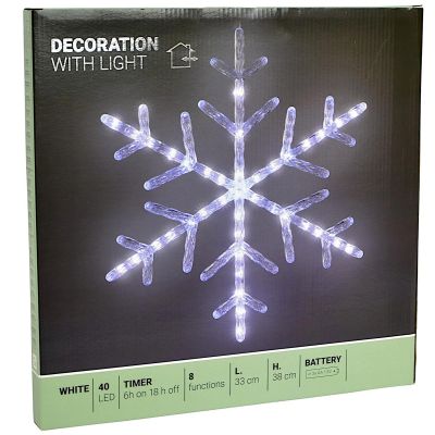 14. SNOWFLAKE DECORATIVE HANGING 40LED WHITE