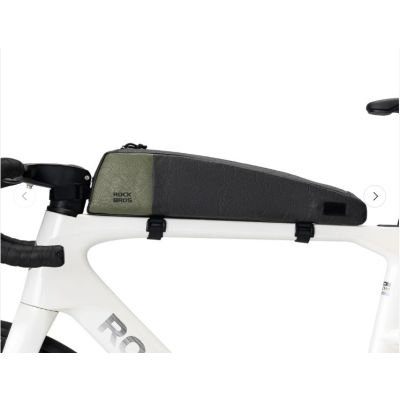Rockbros bicycle frame bag black and green 0.9l