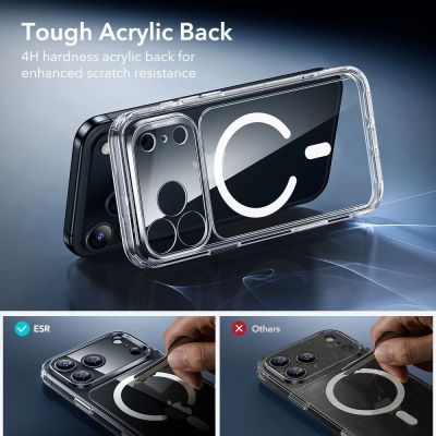 7. ESR Classic Hybrid MagSafe + Tempered Glass Set for iPhone 17 Pro Max - Clear