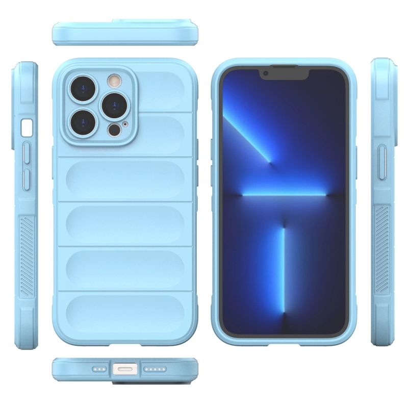 8. Magic Shield Case for iPhone 13 Pro flexible armored cover light blue