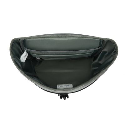 15. Rivacase Eden Backpack Roll-Up Backpack Black Polyester, Waxed Leather (Pull Up)