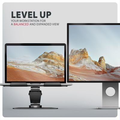 5. Axagon STND-LRB Laptop-Ständer, 360° drehbar, Doppelgelenk, extenderbar Notebook and tablet stand Black 43.9 cm (17.3")