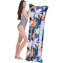 INFLATABLE MATTRESS FLOWERS 174x59x18CM 33258 BLUE