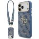 Guess 4G Big 4G Classic Logo Big Strap Metal Buttons Case for iPhone 18 Pro Max / 17 Pro Max – blue