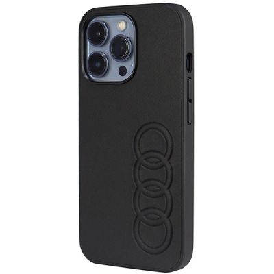 3. Audi Synthetic Leather iPhone 13 Pro / 13 6.1" black/black hardcase AU-TPUPCIP13P-TT/D1-BK