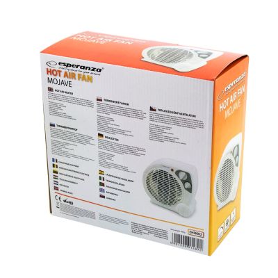 5. Esperanza Mojave EHH002 fan heater (2000W; 3 heating levels; white)