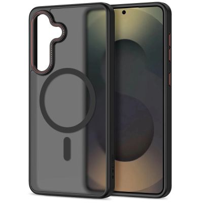 2. Tech-Protect MagCam MagSafe Case for Samsung Galaxy S26 - Black and Red