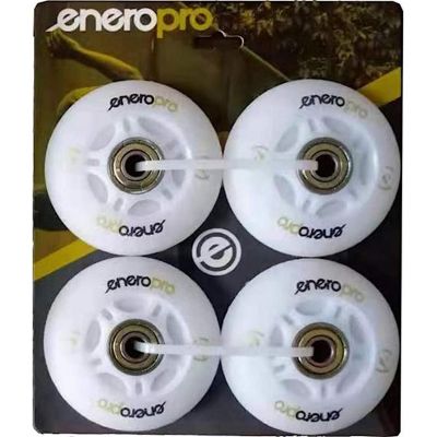 9. ENERO PRO PU ROLLER SKATE WHEELS 64 MM 4 PCS WITH ABEC 7 LED BEARINGS
