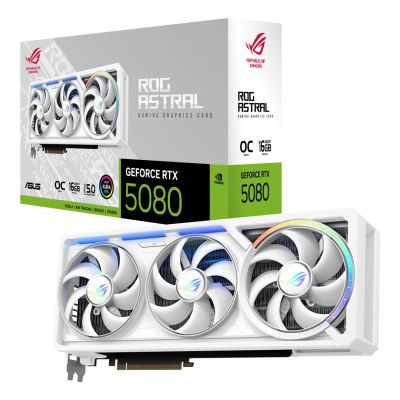 25. ASUS ROG Astral - -RTX5080-O16G-WHITE NVIDIA GeForce RTX 5080 16 GB GDDR7
