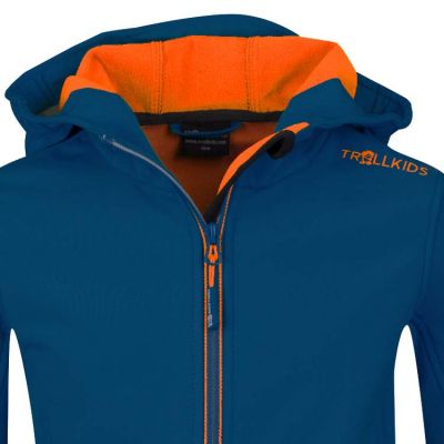 3. Trollkids Kids Trollfjord Jacket with hood, blue (161-142)