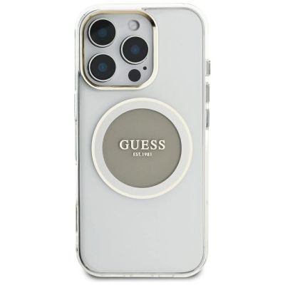 3. Guess IML Metal Colored Circle Classic Logo MagSafe case for iPhone 16 Pro Max - gray