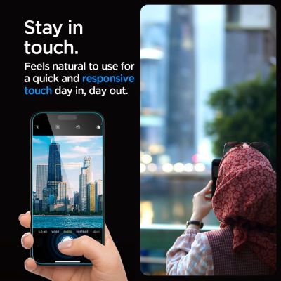 8. Spigen Glas.tR EZ Fit Privacy Tempered Glass for iPhone 15 Plus