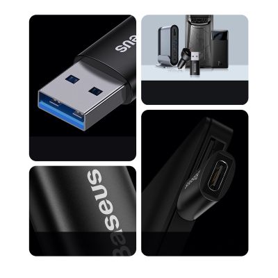 12. Baseus Ingenuity Series Mini USB 3.1 OTG to USB Type C adapter black (ZJJQ000101)