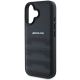 6. AMG Leather Debossed Lines Black Logo iPhone 16 Case - Black