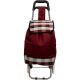 8. TROLLEY SHOPPING BAG ON WHEELS WITH FRAME 31L RED WHITE